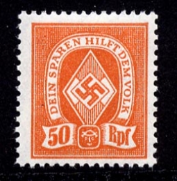 Hitler Youth Movement Contribution Stamp 50pf